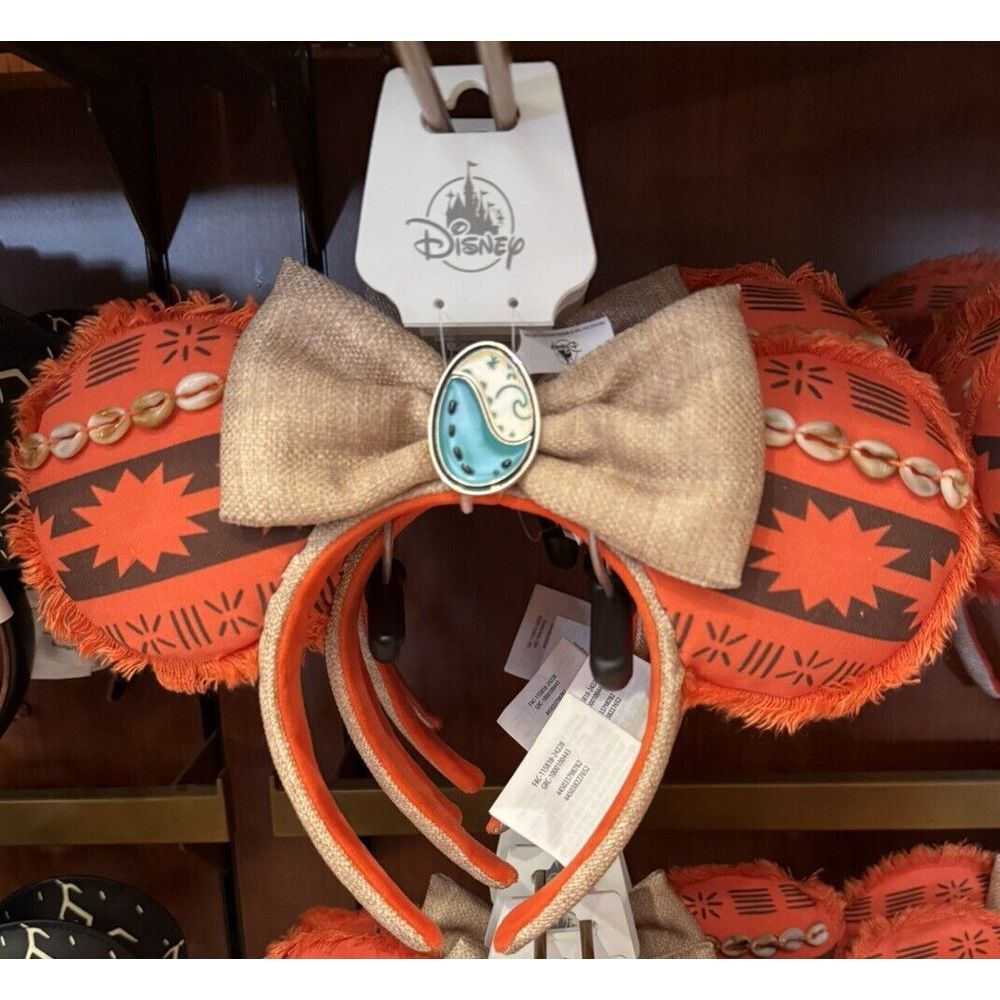 2024 Disney Parks Moana Mickey Ears Headband Adult MOANA 2 Seashells Tiki New